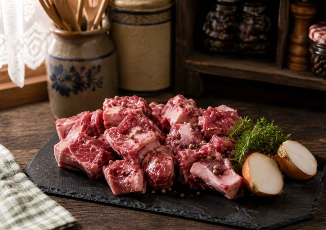 Wildknochen aus Reh, Hirsch und Wildschwein, bereit zum Verkochen für selbstgemachten Wildfond