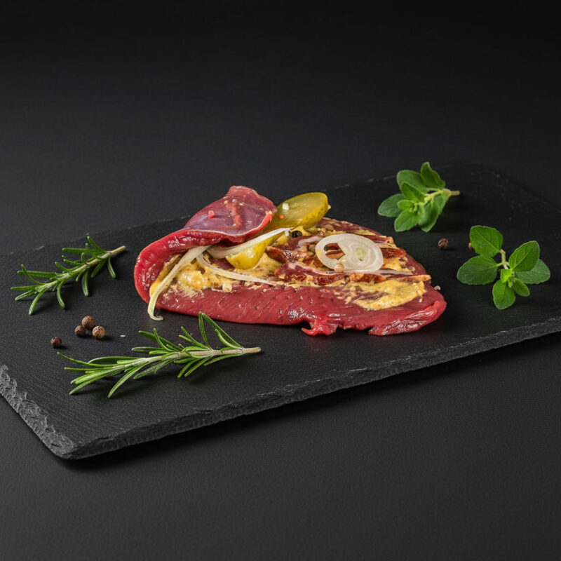 Produktfoto Damwild Roulade auf Brettchen von WildJaeger