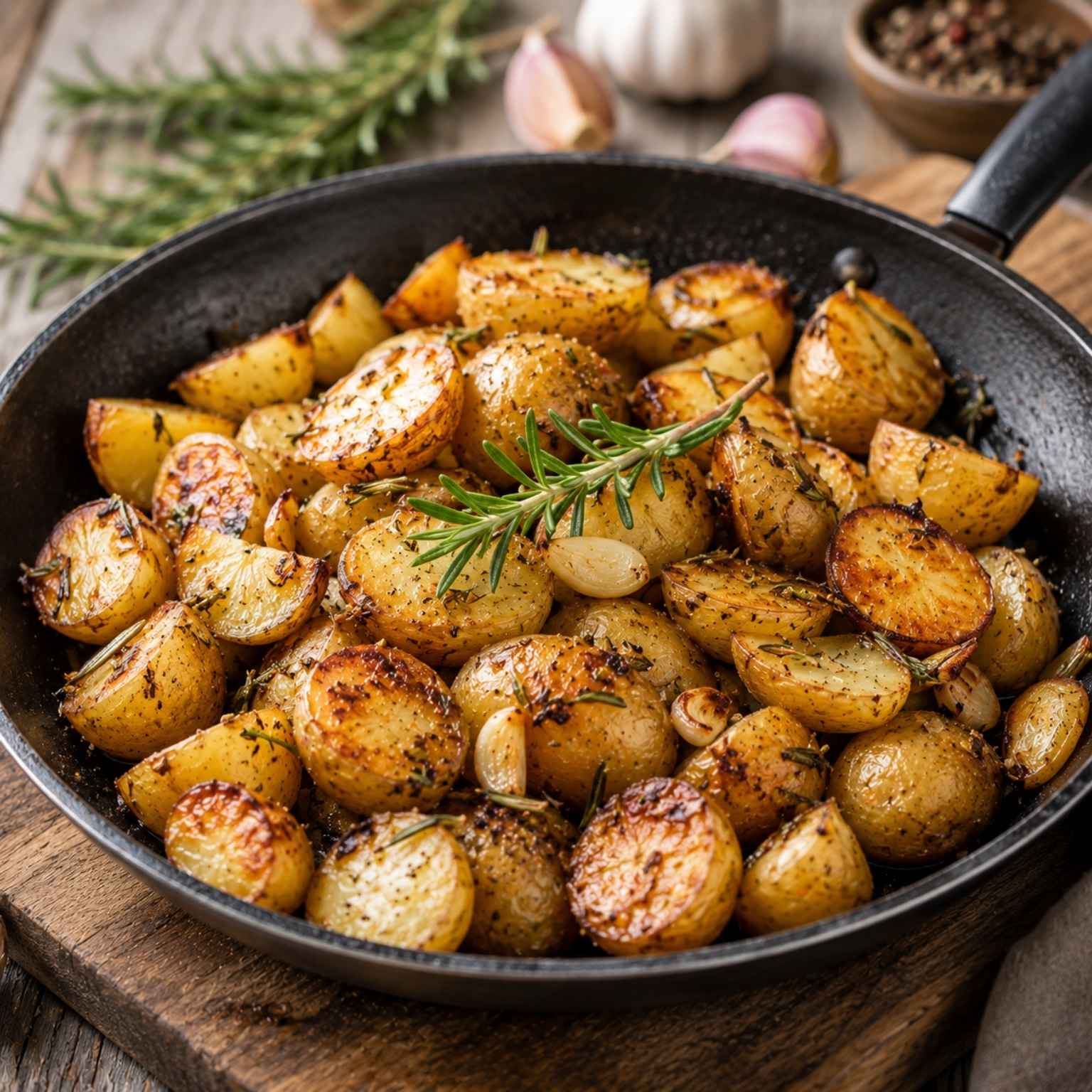 Rosmarin Kartoffeln aus der Pfanne
