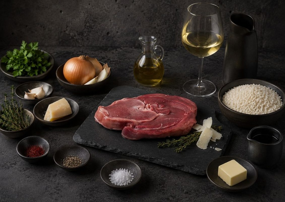 Damwild-Ossobuco mit Safran-Risotto Zutaten