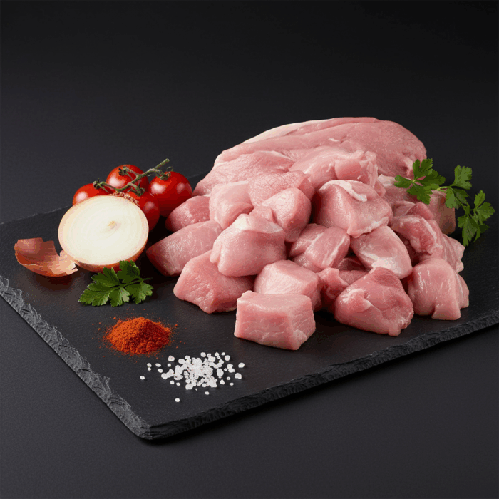 Schweinegulasch Landschwein Gulasch – Bild 1