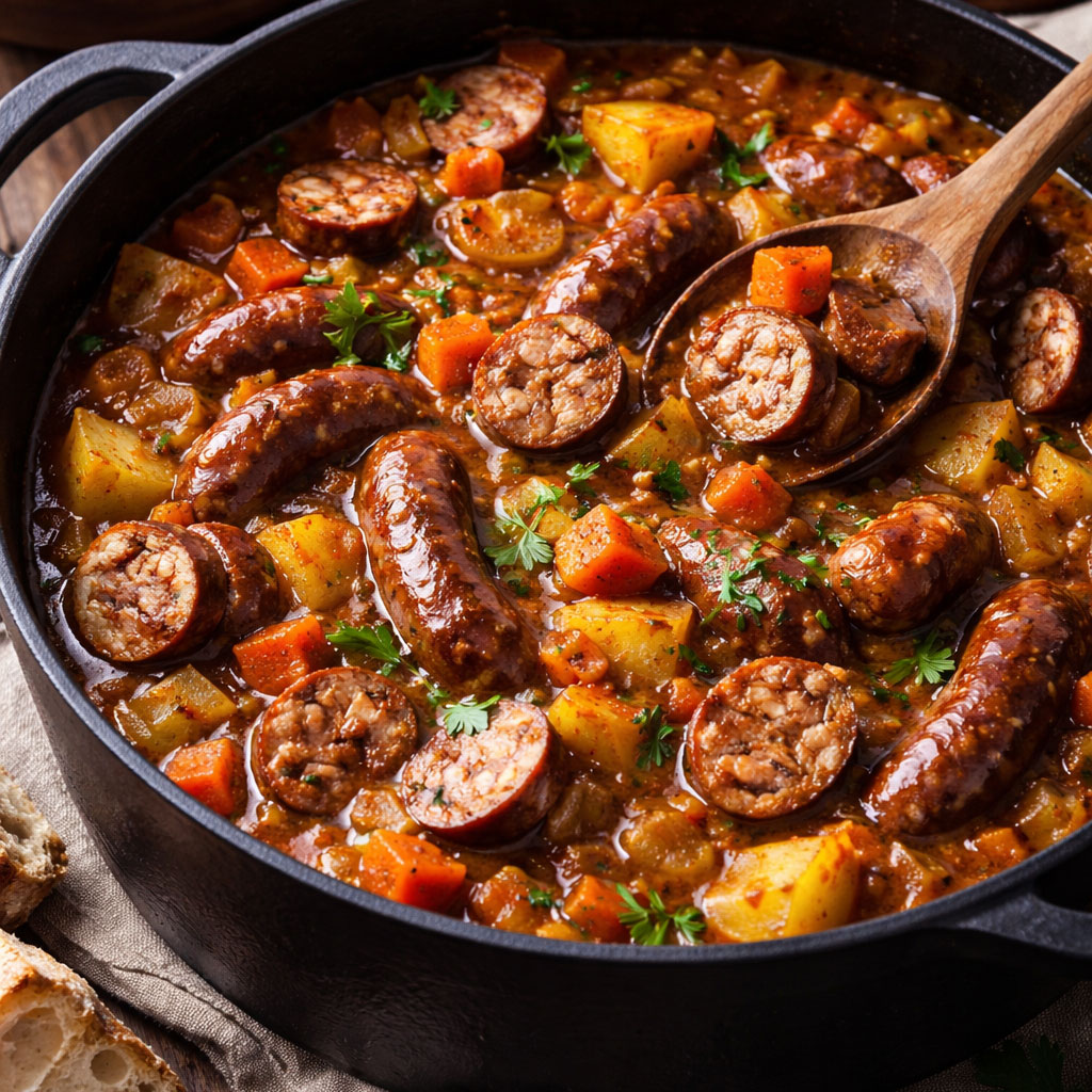 Wurstgulasch Wildes Wurstgulaschpaket - Wild & Landschwein – Bild 1