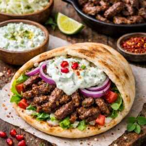 Rezept Wild-Gyros mit Reh im Pita von WildJaeger