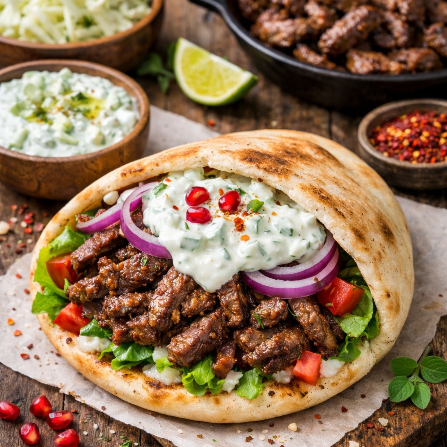 Rezept Wild-Gyros mit Reh im Pita von WildJaeger