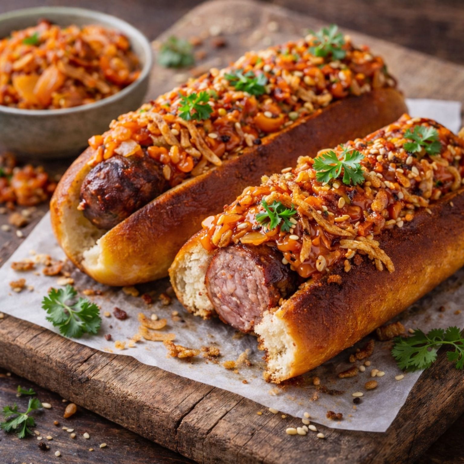 Rezept Hotdog mit Wild Wurst und Kimchi von WildJaeger