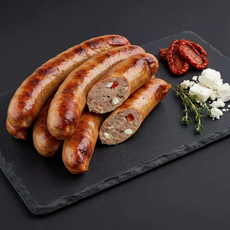 Wild Bratwurst grob mit Feta und Tomaten von WildJaeger