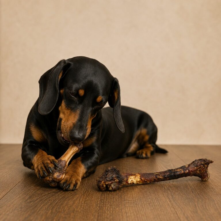 Hunde Kauknochen vom Reh geräuchert mit Buchenrauch als artgerechte Beschäftigung sowie natürliche Zahnpflege